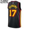 NBA Børn Trøje Atlanta Hawks Onyeka Okongwu 17 2022-23 Jordan Statement Edition Sort Swingman